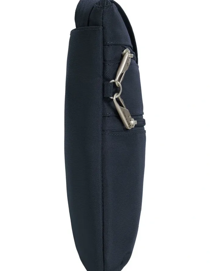 Travelon Classic Anti-Theft Slim Double Zip Crossbody Bag in Midnight