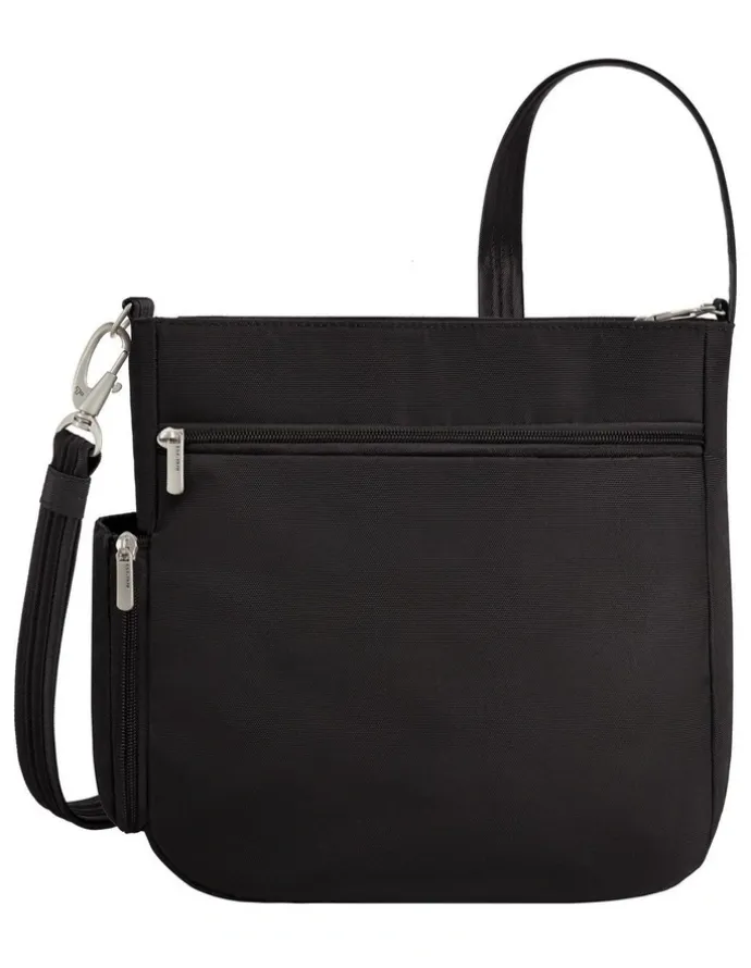 Travelon Classic Anti-Theft North/South Crossbody Bag in Black