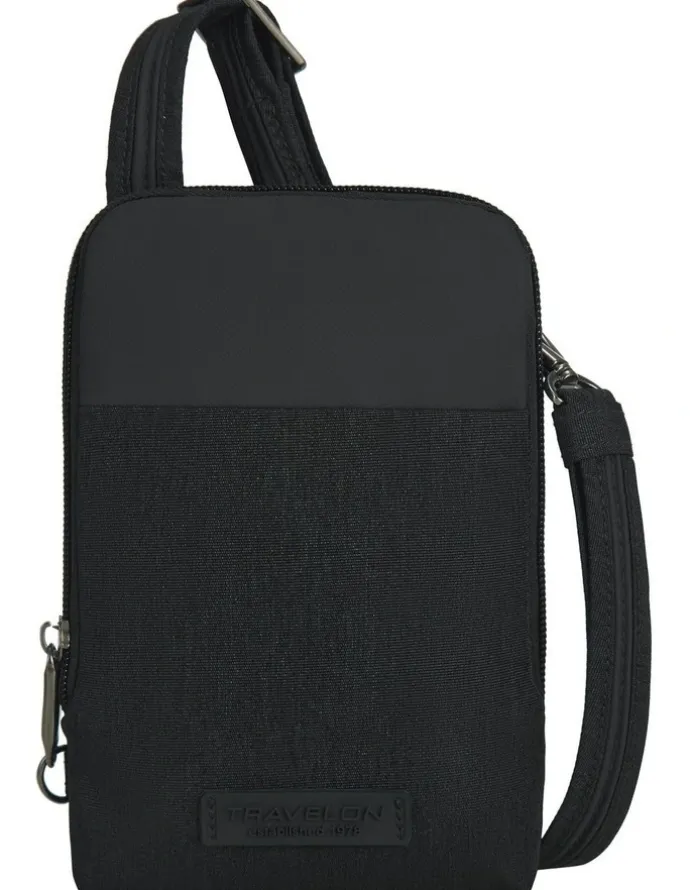 Travelon Metro Anti-Theft Stadium Mini Crossbody Bag in Black
