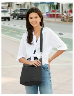 Travelon Metro Anti-Theft Crossbody Bag in Gray Heather
