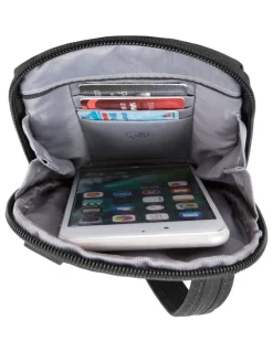 Travelon Metro Anti-Theft Stadium Mini Crossbody Bag in Gray Heather