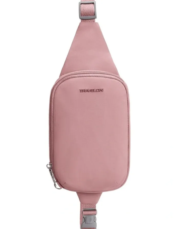 Travelon Roam Anti-Theft Compact Sling Bag in Desert Pink