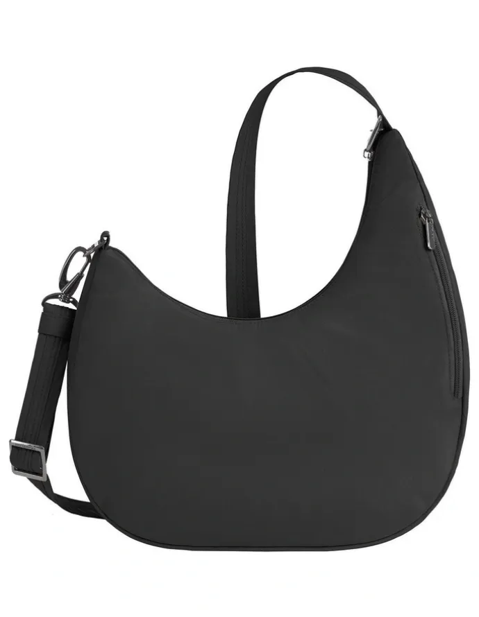 Travelon Runways Anti-Theft Asymmetric Hobo Bag in Black