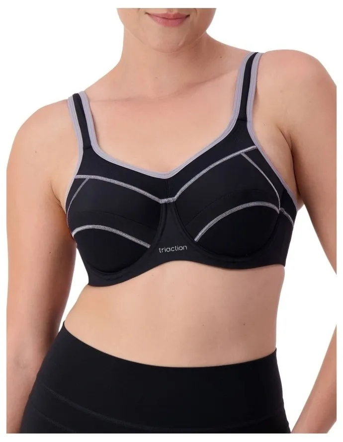 Triumph Triaction Performance Wired Sports Bra in Black