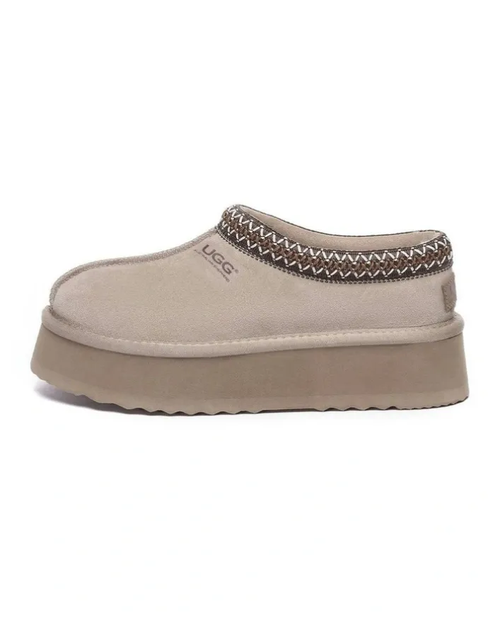 UGG Australian Shepherd Hippie Platform Slippers in Sand