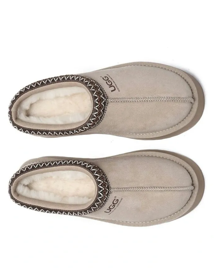 UGG Australian Shepherd Hippie Platform Slippers in Sand