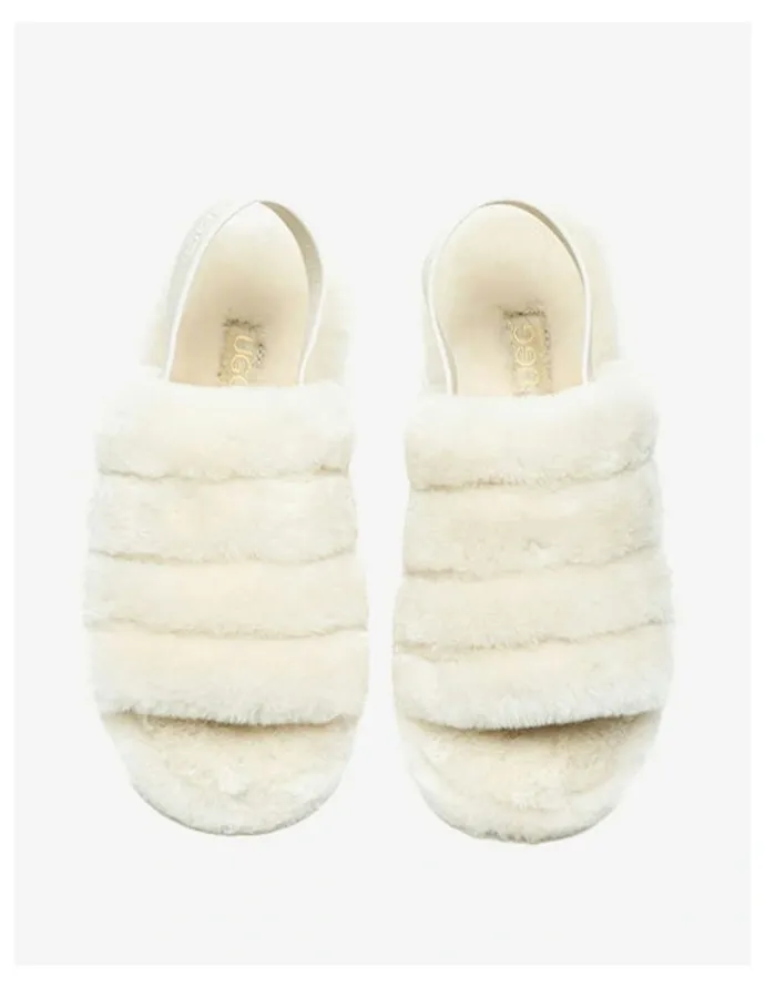 UGG Australian Shepherd Puffy Slippers in Cream