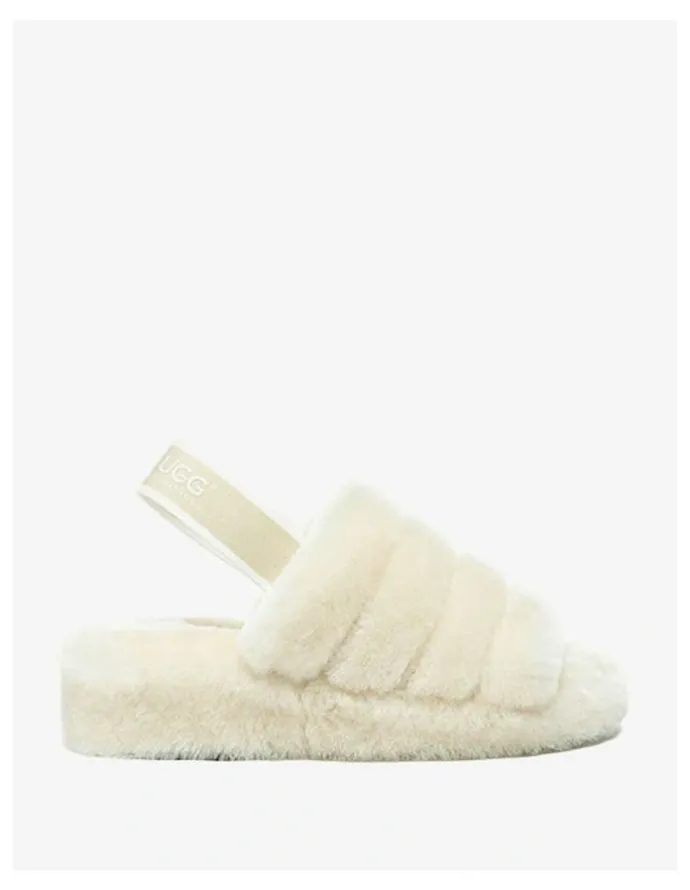 UGG Australian Shepherd Puffy Slippers in Cream