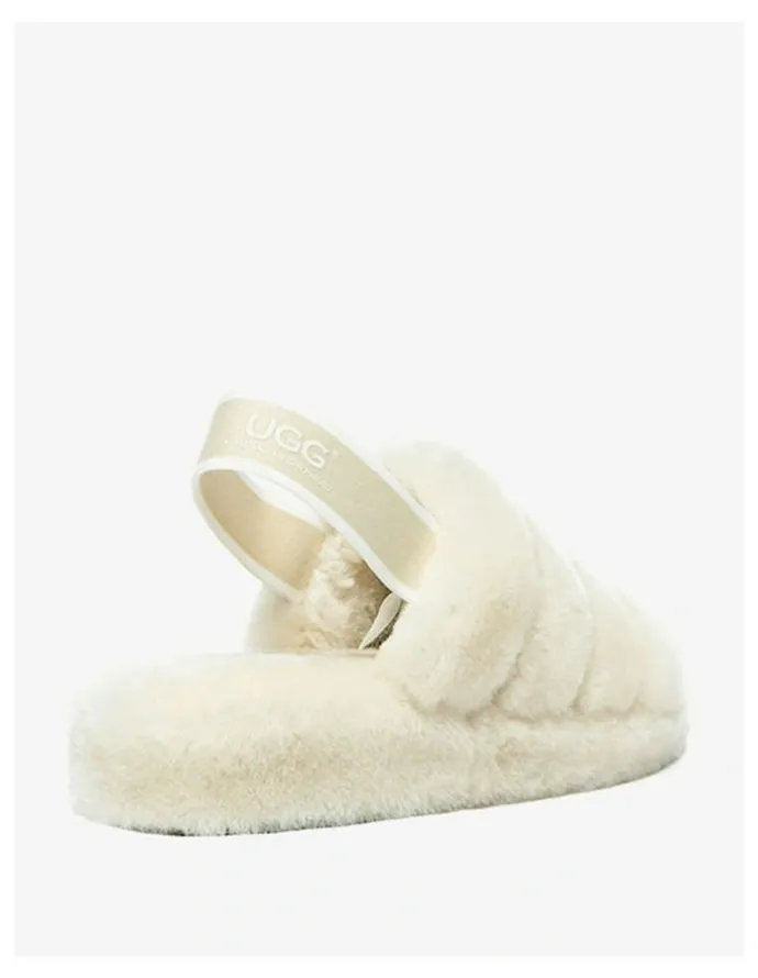 UGG Australian Shepherd Puffy Slippers in Cream