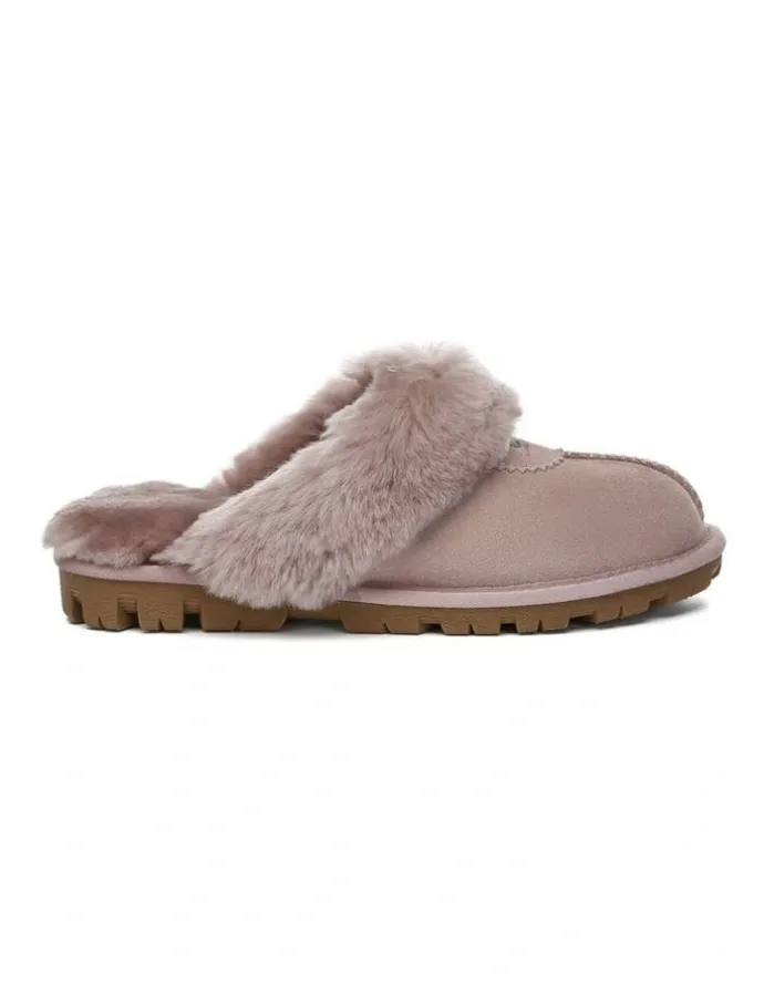 UGG Australian Shepherd Scuff Waffle Slipper in Dawn Pink