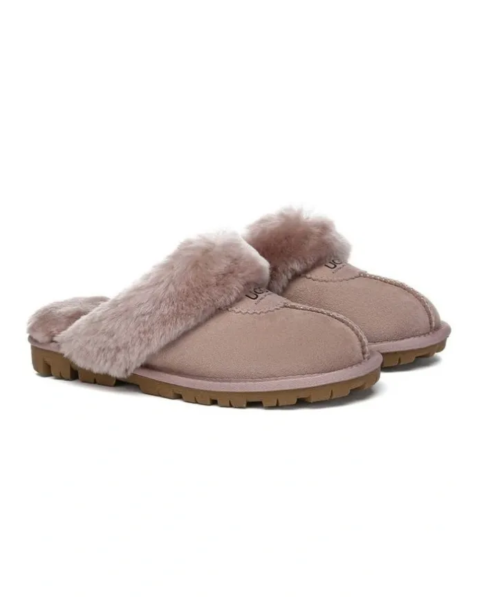 UGG Australian Shepherd Scuff Waffle Slipper in Dawn Pink