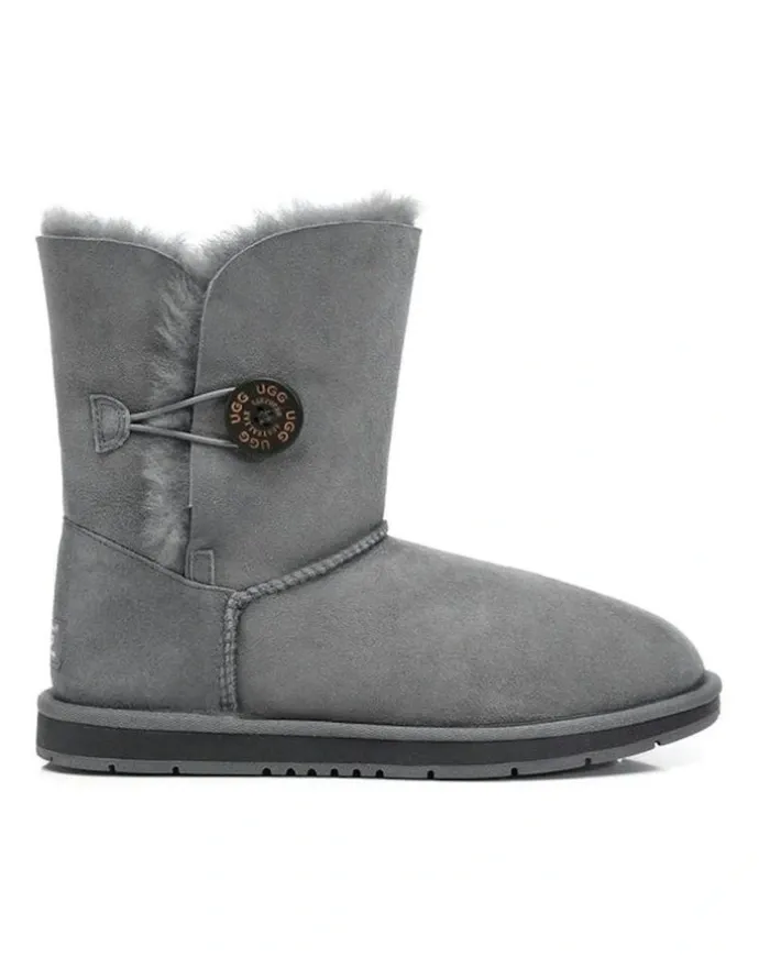 UGG Australian Shepherd Short Button Boots in Grey