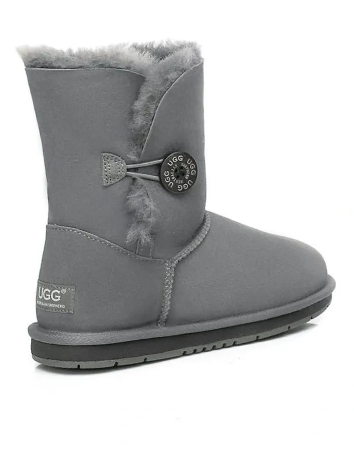 UGG Australian Shepherd Short Button Boots in Grey