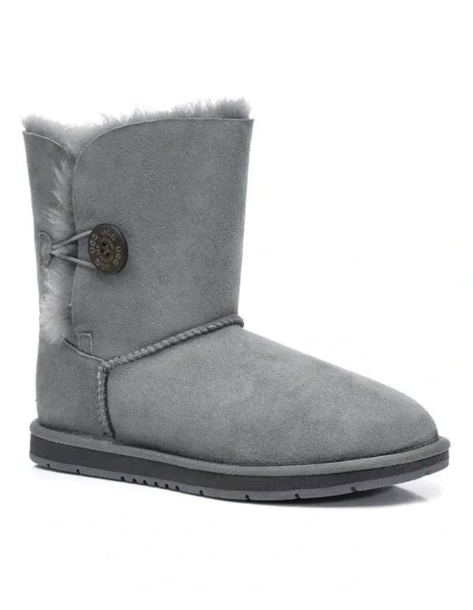 UGG Australian Shepherd Short Button Boots in Grey