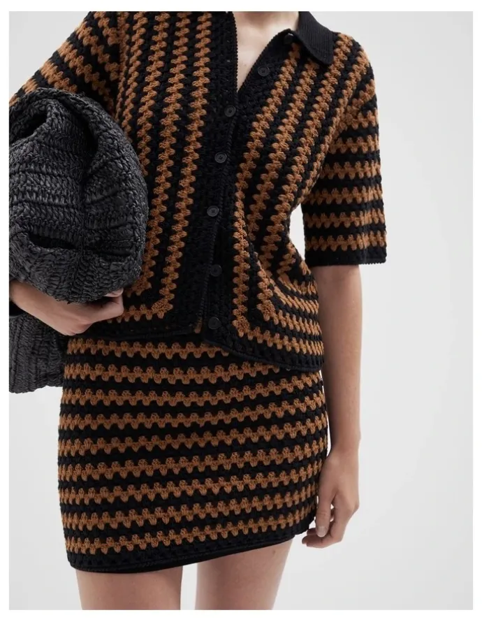 Unison Crochet Skirt in Burnt Sienna