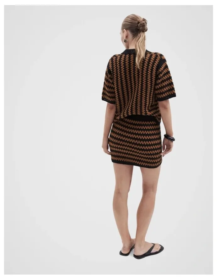 Unison Crochet Skirt in Burnt Sienna