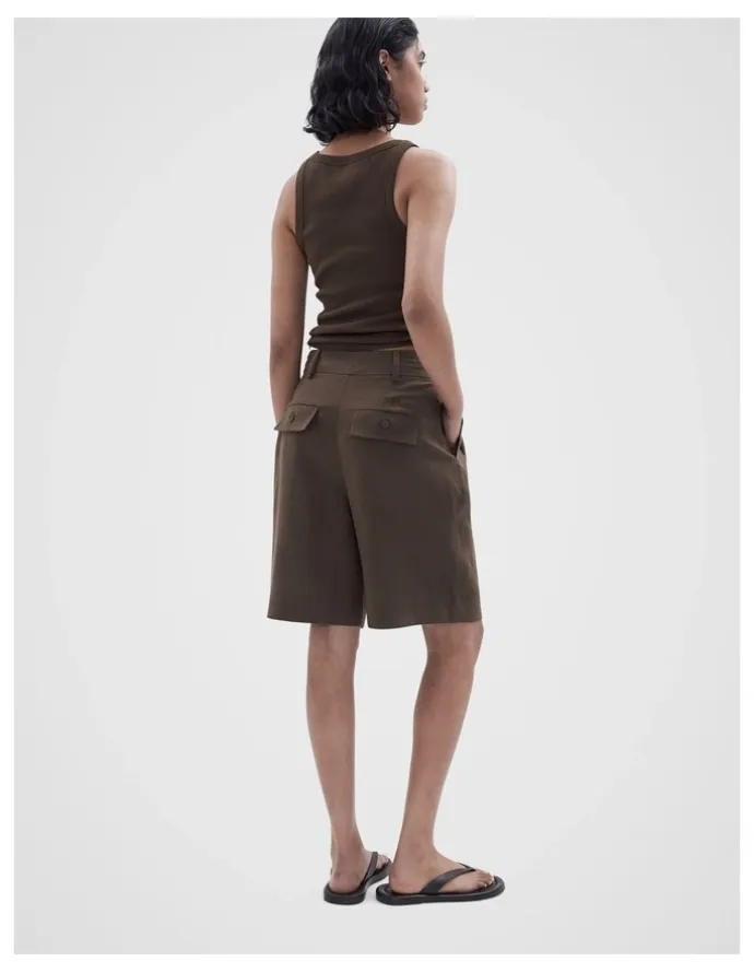Unison Longline Bermuda Short in Mocha