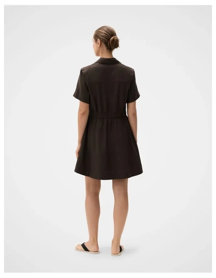 Unison Collared V Neck Dress