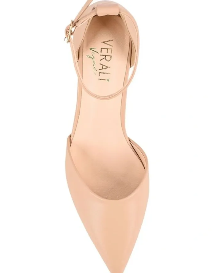 Verali Eli Closed Toe Block Heels in Nude