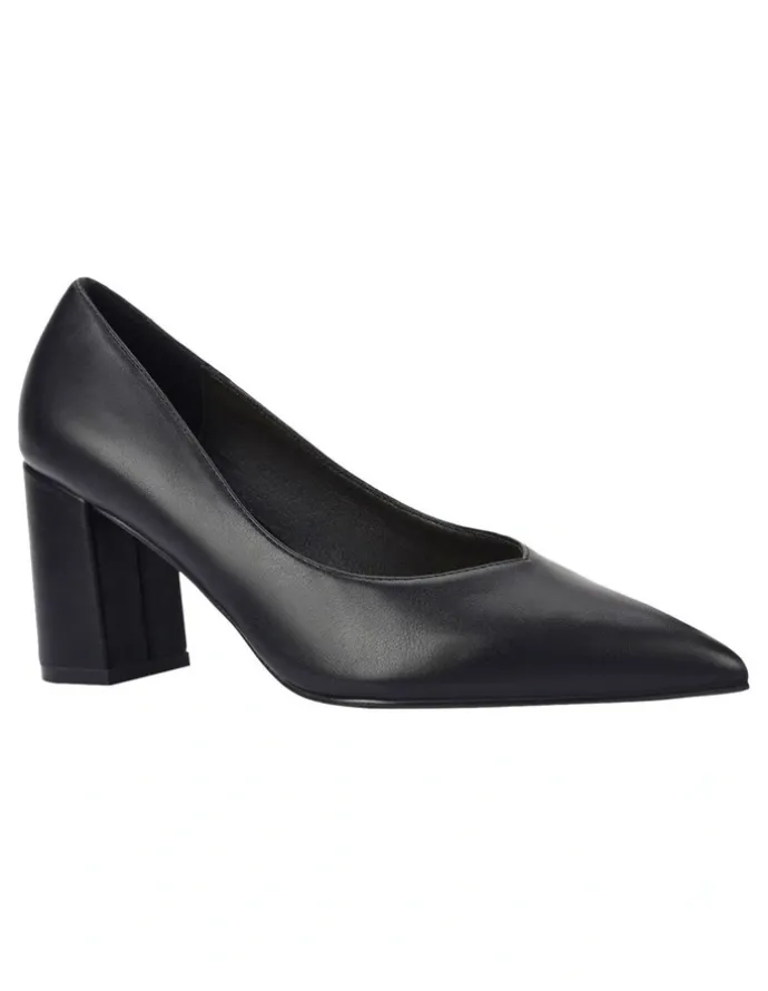 Verali Elliot Block Heel Pumps in Black