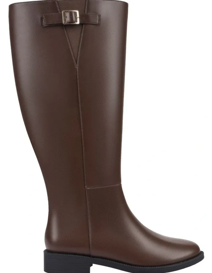 Verali Garfield Wide Calf Tall Boot in Chocolate Brown