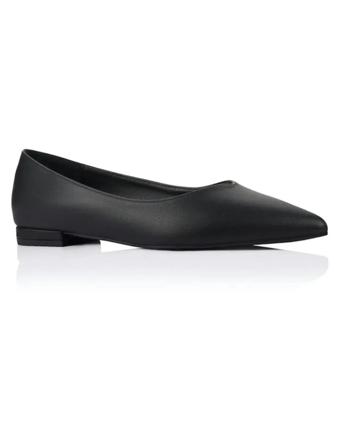Verali Hickory Point Toe Flats in Black