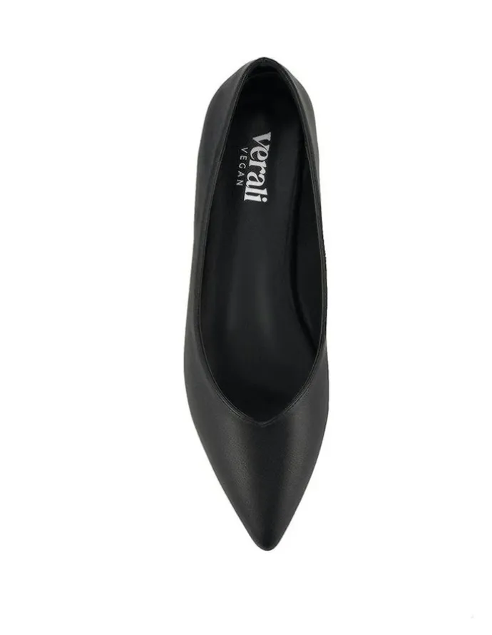 Verali Hickory Point Toe Flats in Black