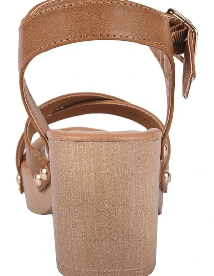 Verali Lulu Tan Clog Sandal