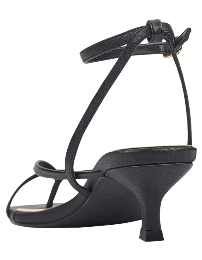 Verali Maeve Kitten Heel Sandals in Black