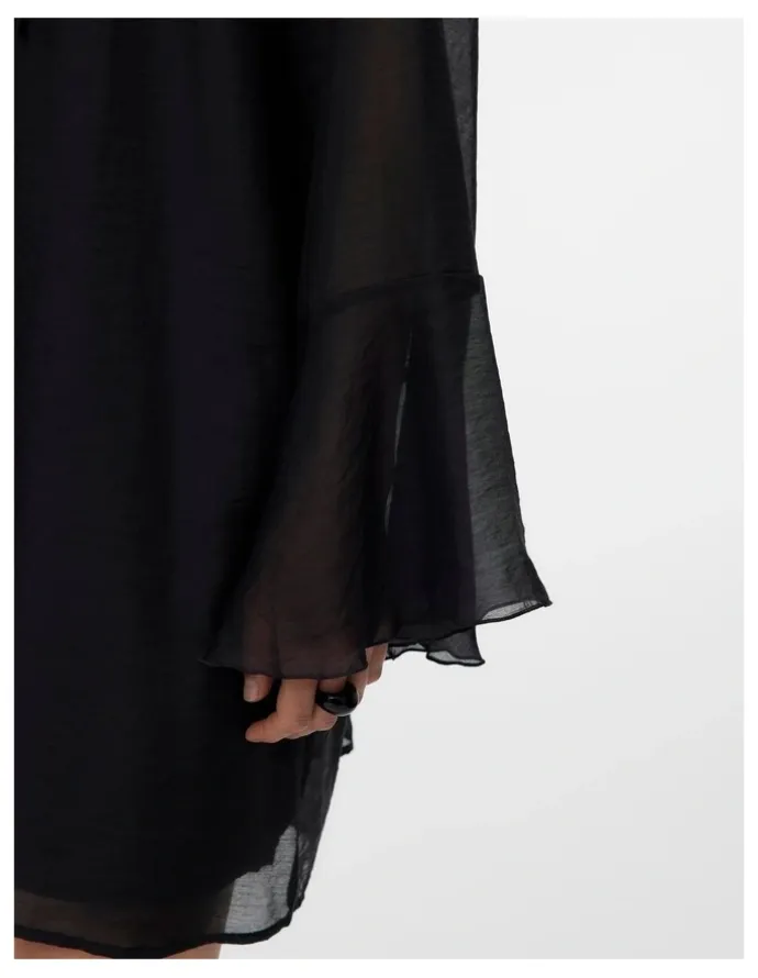 Vero Moda Minna Long Sleeve Dress in Black