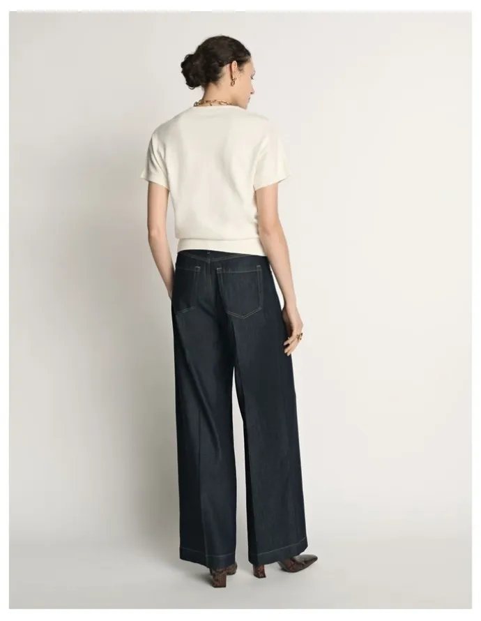 Veronika Maine Cotton Cashmere Knit Tee