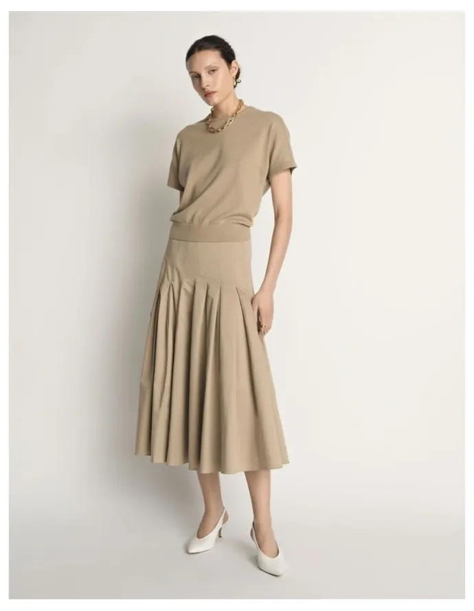 Veronika Maine Cotton Cashmere Knit Tee