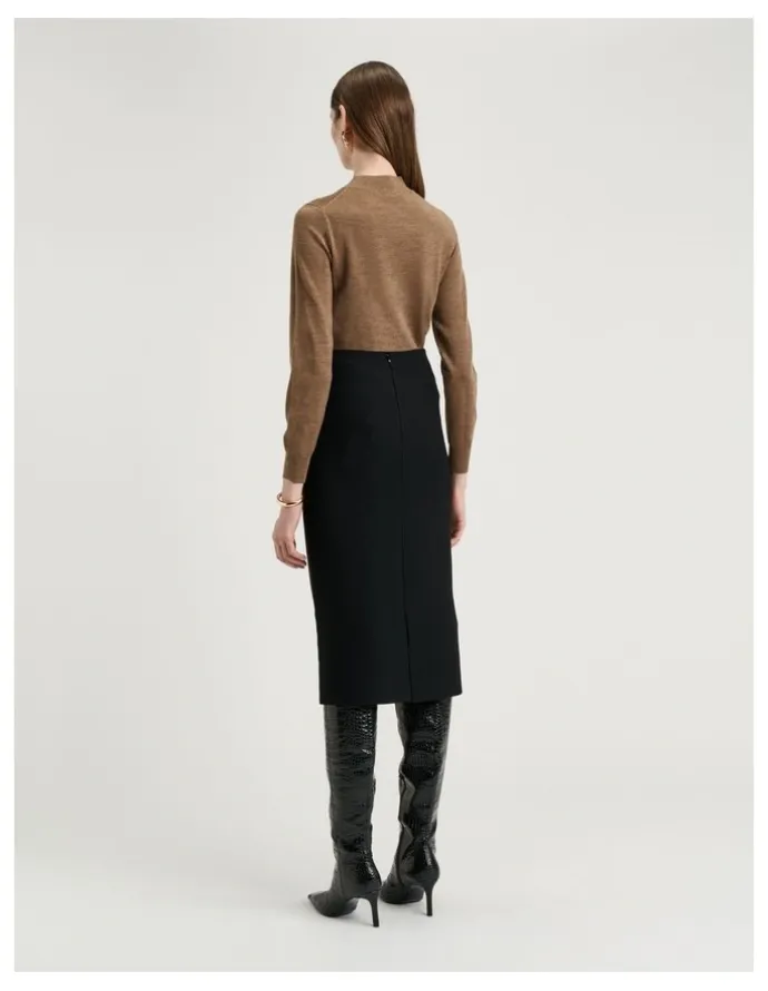 Veronika Maine Milano Pencil Skirt in Black
