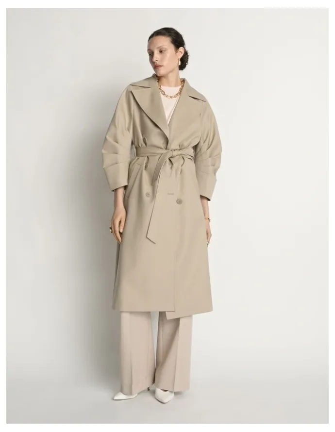 Veronika Maine Wool Cocoon Sleeve Trench
