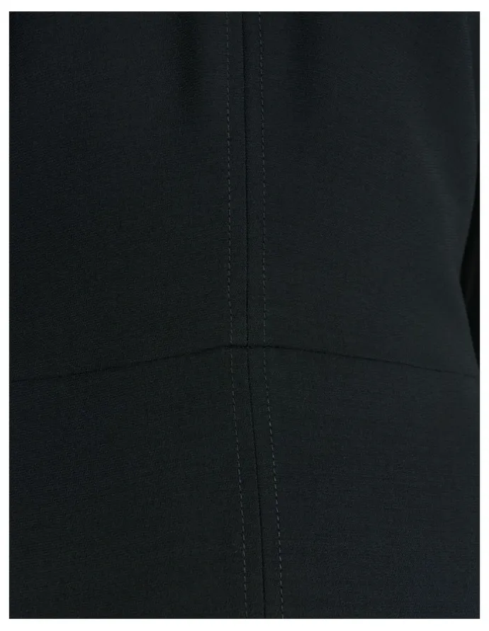 Veronika Maine Double Weave V Neck Midi Dress