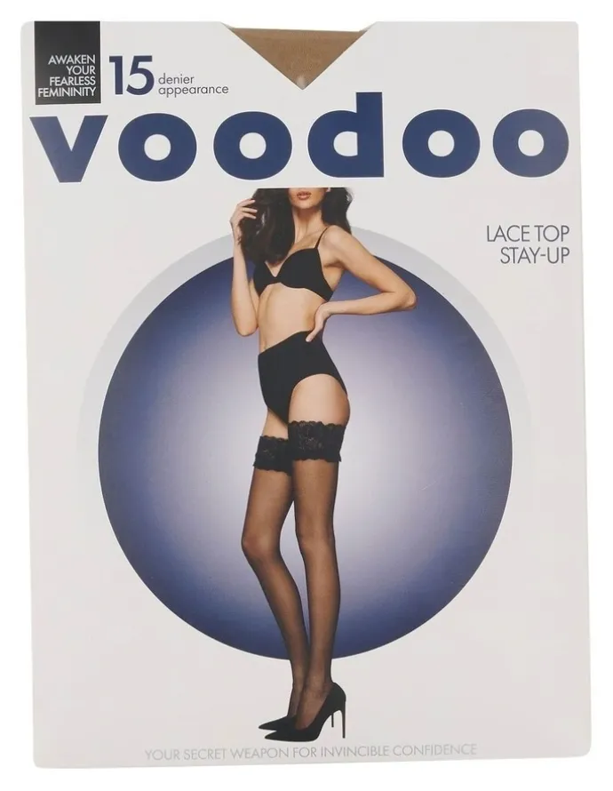 Voodoo Lace Top Stay Up Stockings Honey Dew in Beige