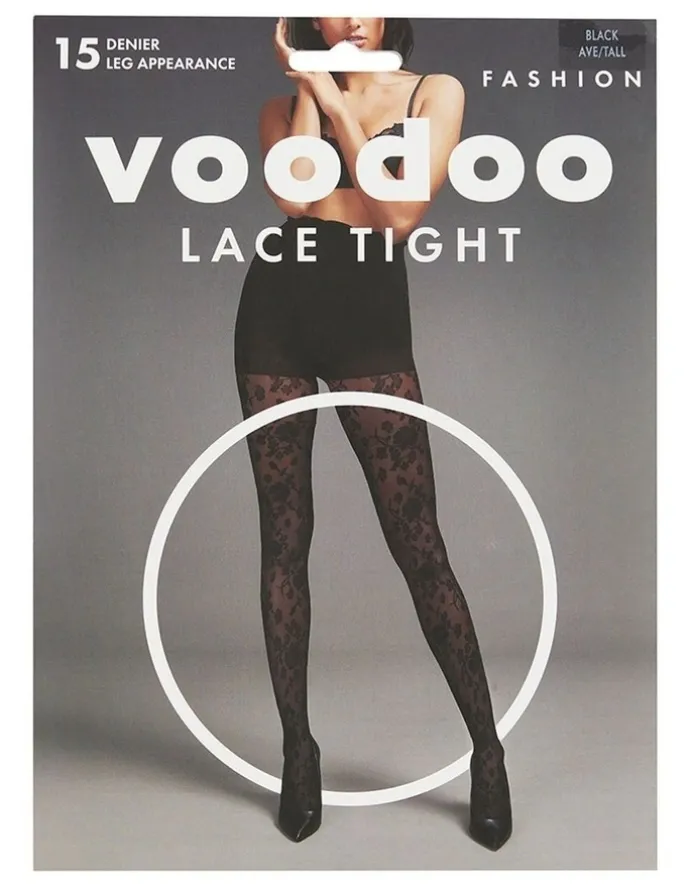 Voodoo Voodoo Lace Tights in Black