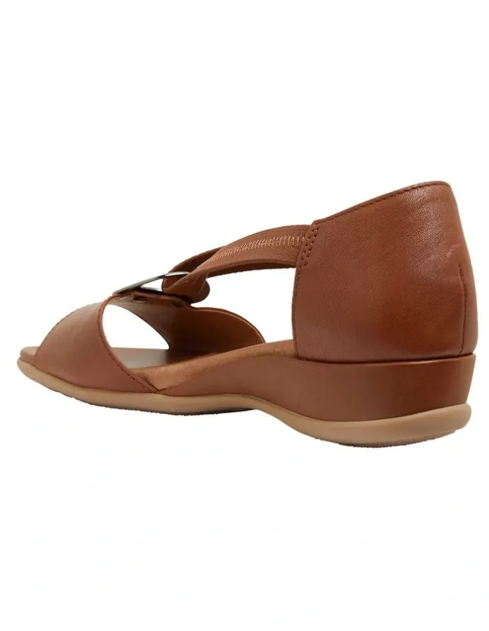 Wide Steps Caroline Mid Brown Glove Sandals