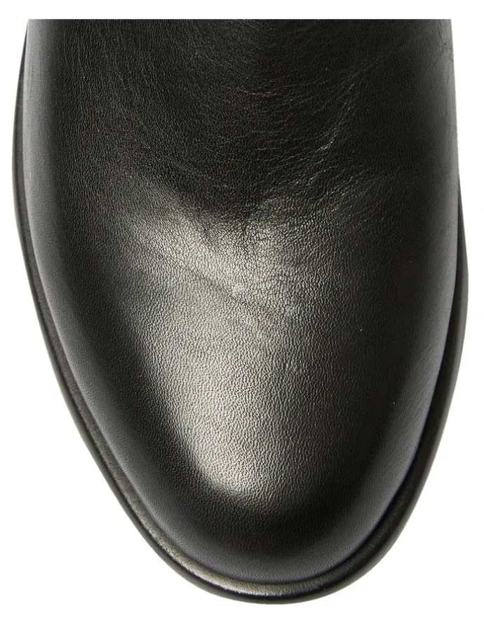 Wide Steps Lorenzo Boots in Black Leather