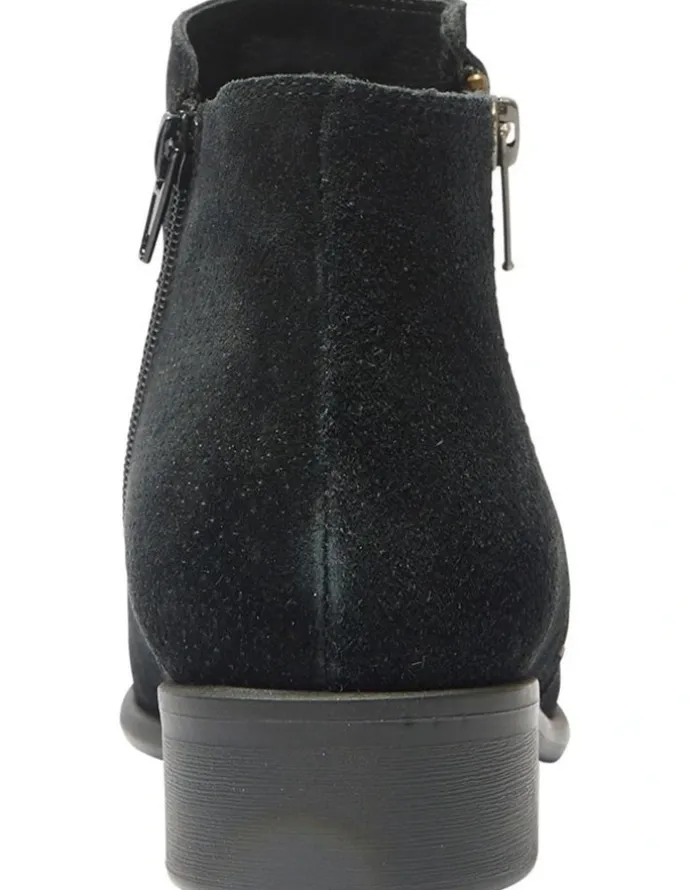 Wide Steps Lorenzo Boots in Black Suede