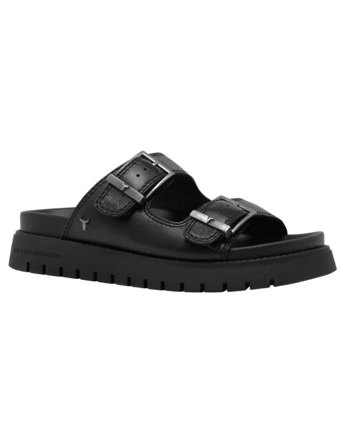 Windsor Smith Mona Leather Sandals in Black