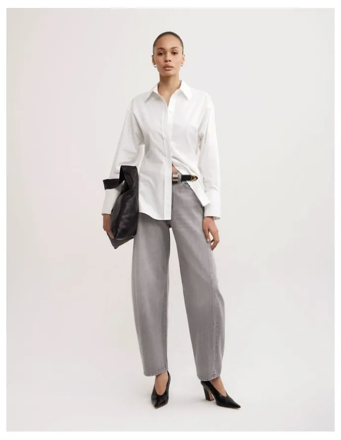 Witchery Cinched Waist Shirt in Fresh White