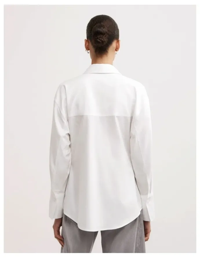 Witchery Cinched Waist Shirt in Fresh White