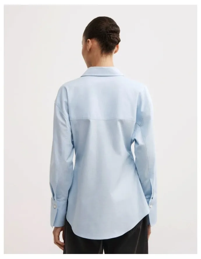 Witchery Cinched Waist Shirt in Chambray