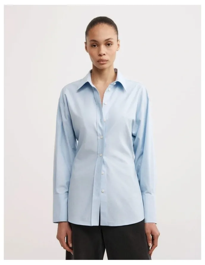 Witchery Cinched Waist Shirt in Chambray