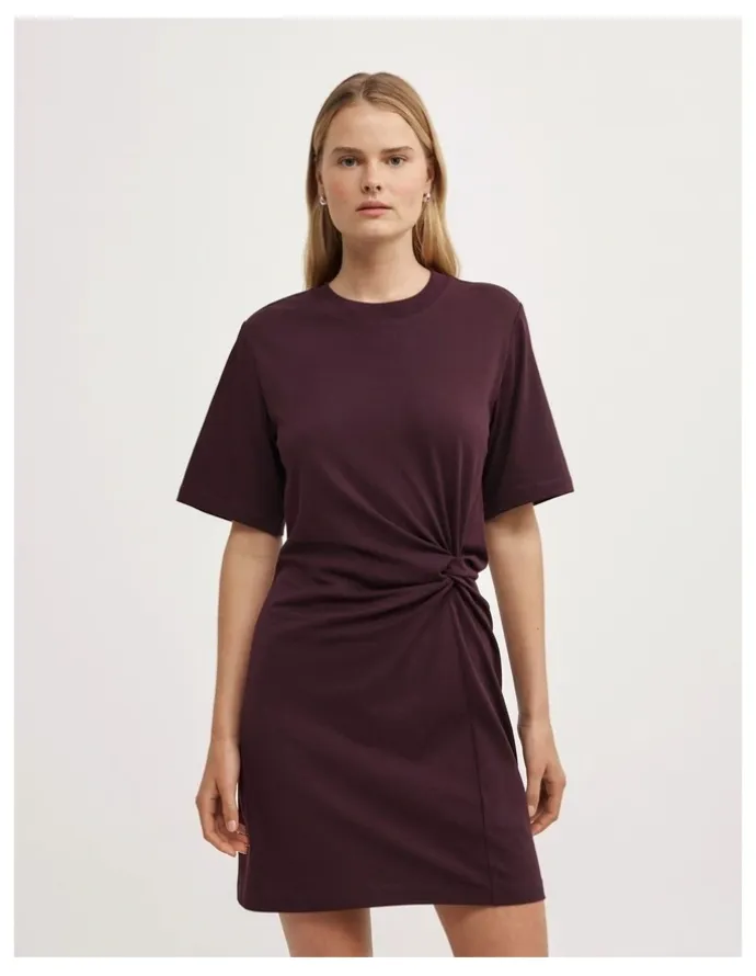 Witchery Twist Detail Mini Dress in Plum