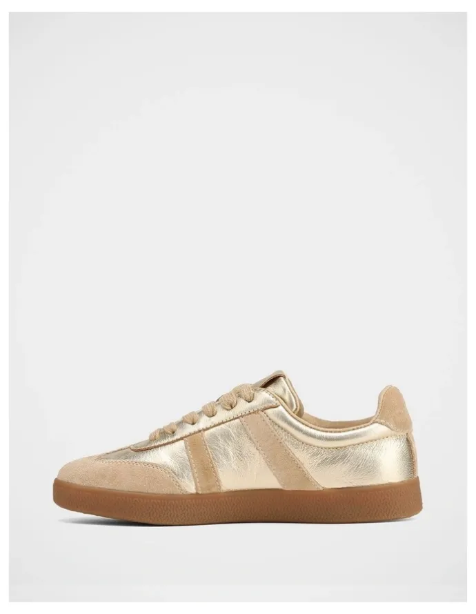 Wittner Boston Metallic Leather Sneaker in Gold