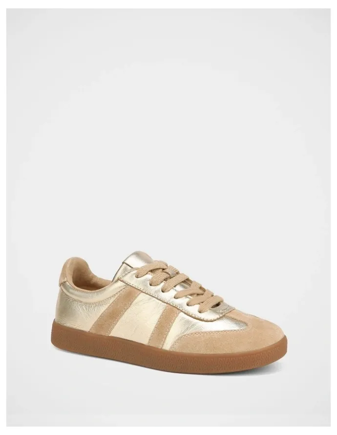 Wittner Boston Metallic Leather Sneaker in Gold