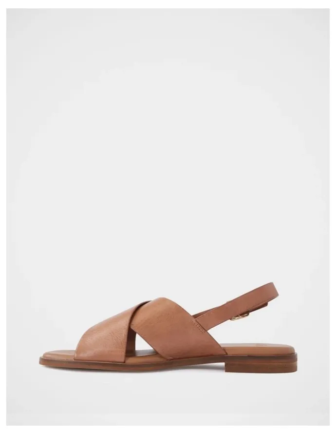 Wittner Deon Leather Sandal in Dark Cognac