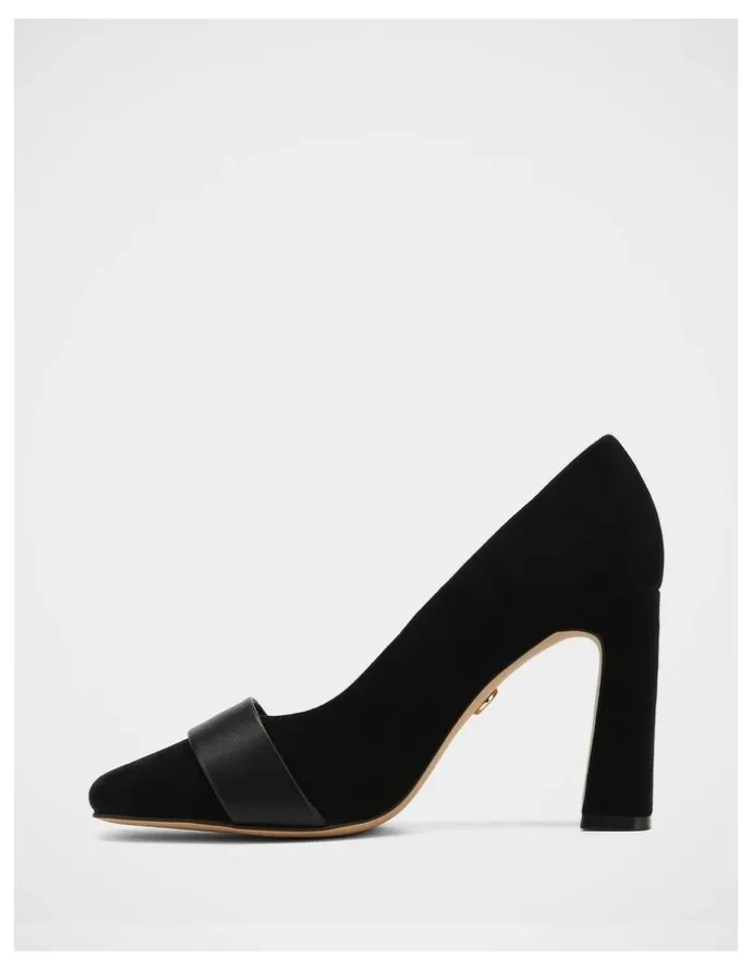 Wittner Petra Suede Leather Pump in Black